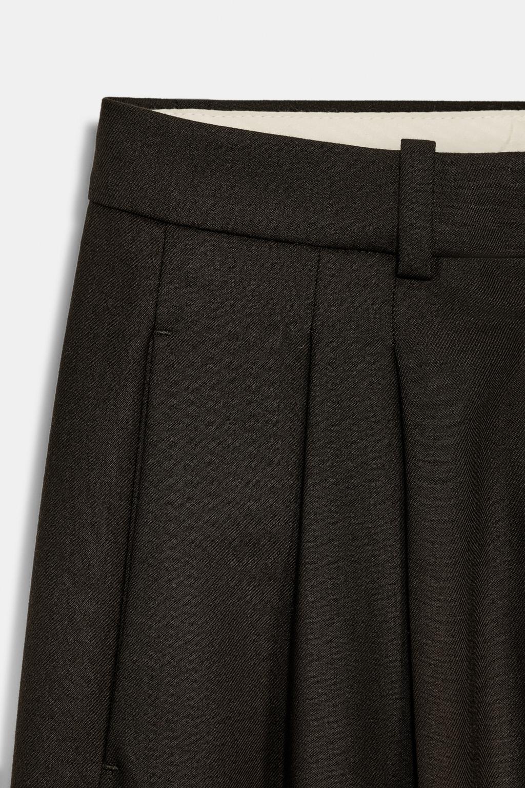 БРЮКИ WIDE LEG С ЗАЩИПАМИ — ZW COLLECTION