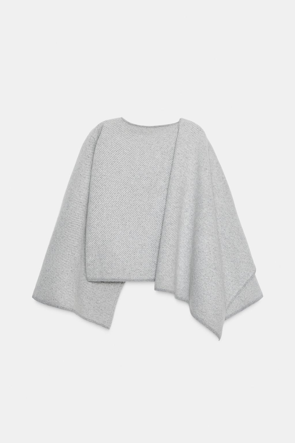 КОРОТКОЕ ПАЛЬТО ИЗ 100% ШЕРСТИ С ШАРФОМ