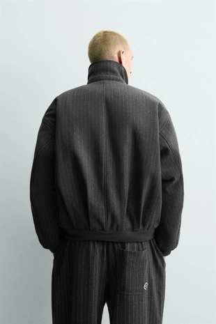 Куртка в полоску с вышивкой- Заказать в России