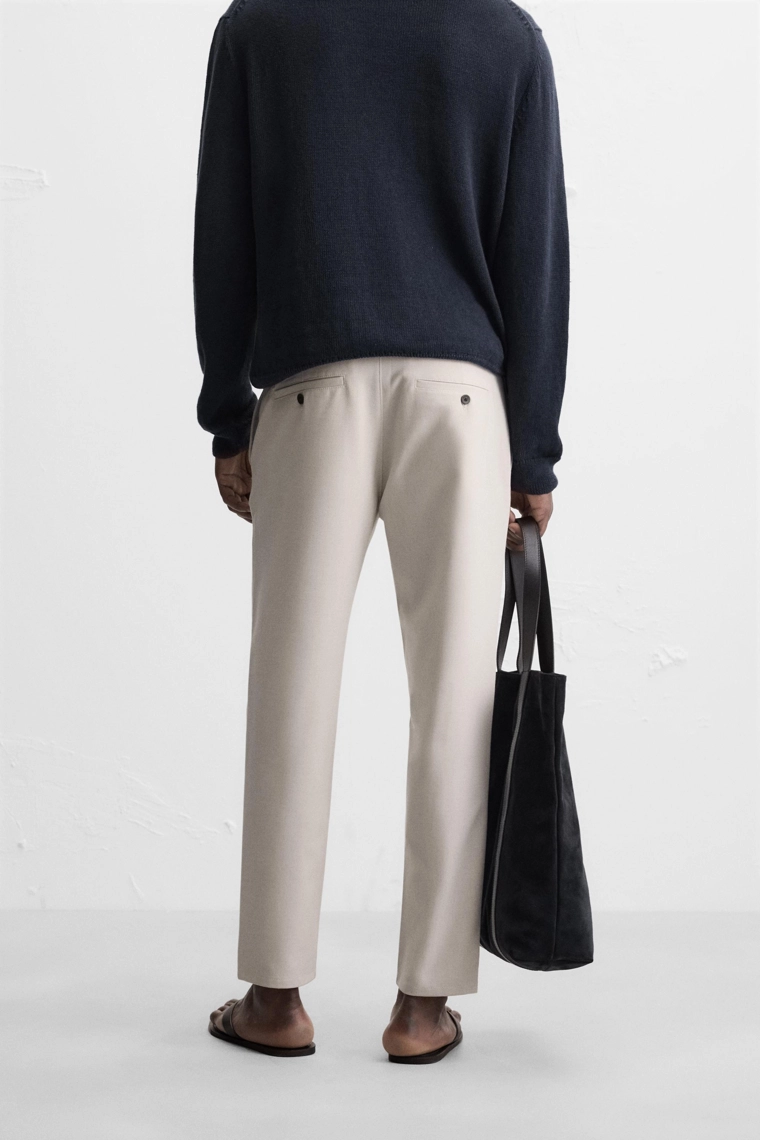 Удобные текстурированные брюки-чино slim fit