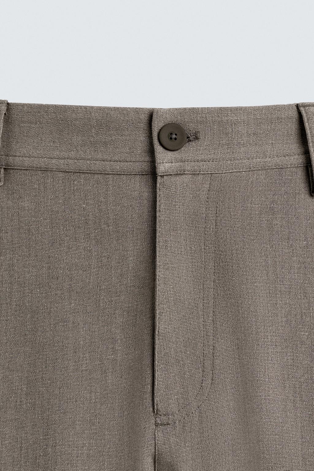 БРЮКИ КОМФОРТНОЙ ПОСАДКИ ИЗ РЕЛЬЕФНОЙ ТКАНИ