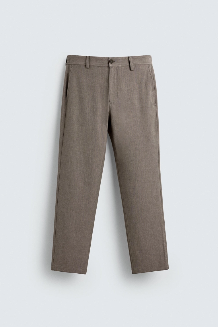 Удобные текстурированные брюки-чино slim fit