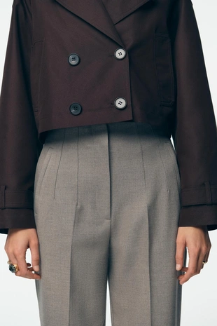 Брюки с высокой посадкой- Заказать в России