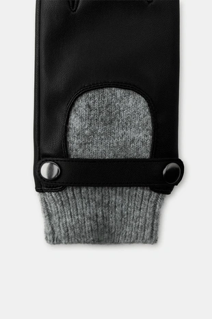 Комбинированные перчатки из искусственной кожи- Заказать в России