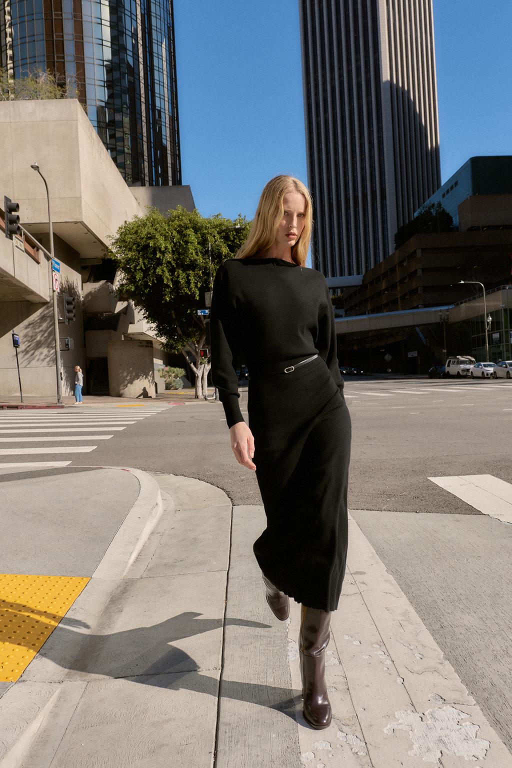 ПЛАТЬЕ МИДИ С ПОЯСОМ