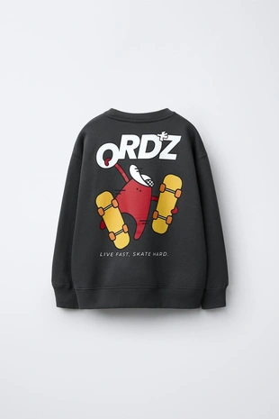 Толстовка с принтом «скейт»- Заказать в России