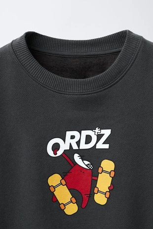 Толстовка с принтом «скейт»- Заказать в России