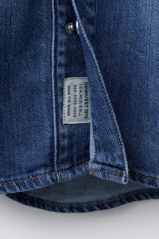 Джинсовая рубашка- Заказать в России