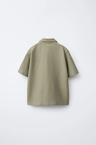 Комплект из рубашки и брюк из ткани оттоман с нашивкой- Заказать в России