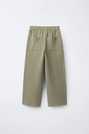 Комплект из рубашки и брюк из ткани оттоман с нашивкой- Заказать в России