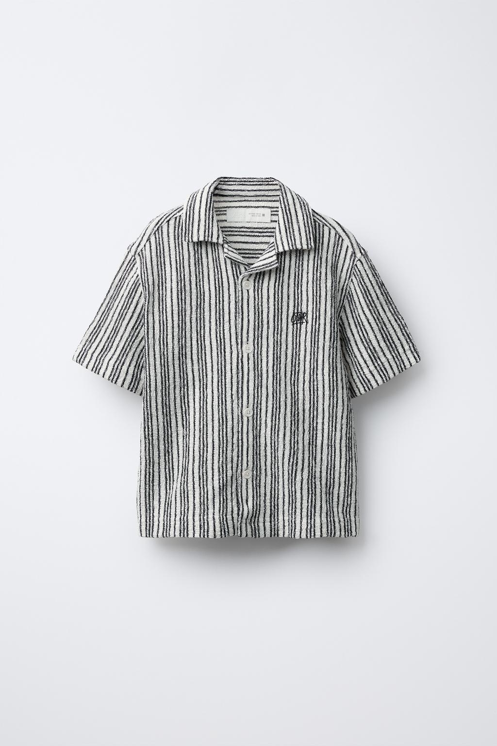 РУБАШКА БОУЛИНГ В ДЕРЕВЕНСКОМ СТИЛЕ В ПОЛОСКУ