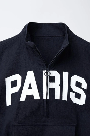 Толстовка-кенгуру из сеарсакера с короткими рукавами- Заказать в России