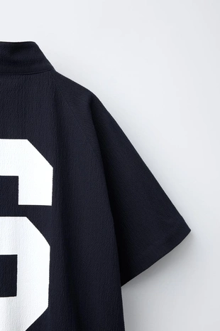 Толстовка-кенгуру из сеарсакера с короткими рукавами- Заказать в России