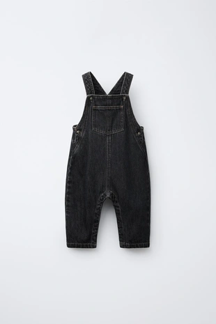 Black | 8614/548/800 - Zara Длинный джинсовый комбинезон