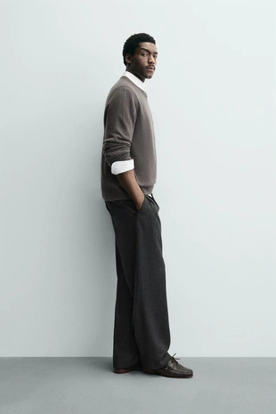 Кашемировый свитер классического кроя- Заказать в России