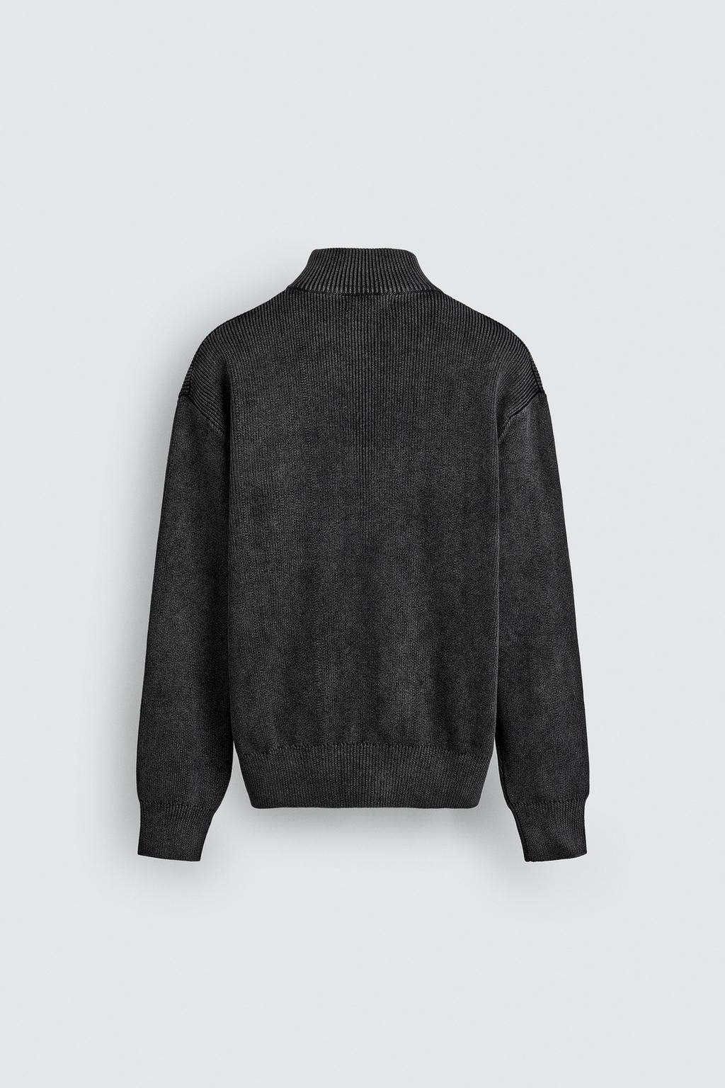 КУРТКА ВЯЗАНАЯ СТРУКТУРНАЯ С ЭФФЕКТОМ ПОТЕРТОСТИ