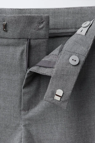 Grey | 1608/750/802 - Zara Брюки FLARE в елочку