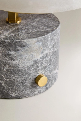 Настольная лампа из алебастра и мрамора- Заказать в России