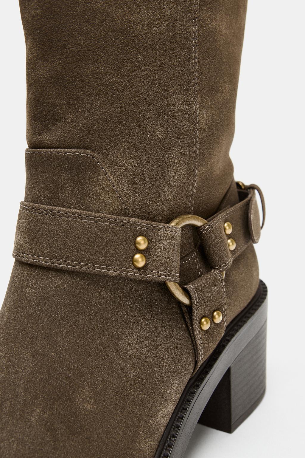 БАЙКЕРСКИЕ БОТИЛЬОНЫ НА КАБЛУКЕ