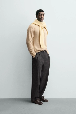 Свитер из кашемира классического кроя- Заказать в России