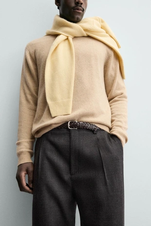 Свитер из кашемира классического кроя- Заказать в России