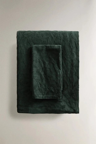 Рождественский хлопковый скатерть с жаккардовым узором веток- Заказать в России