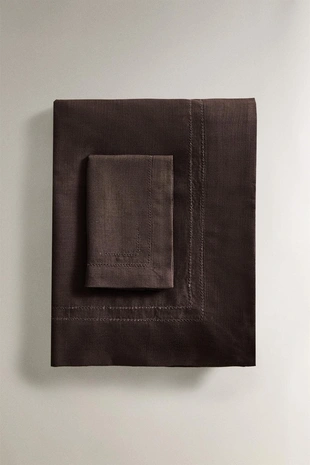 Хлопковый скатерть с гемстичем- Заказать в России