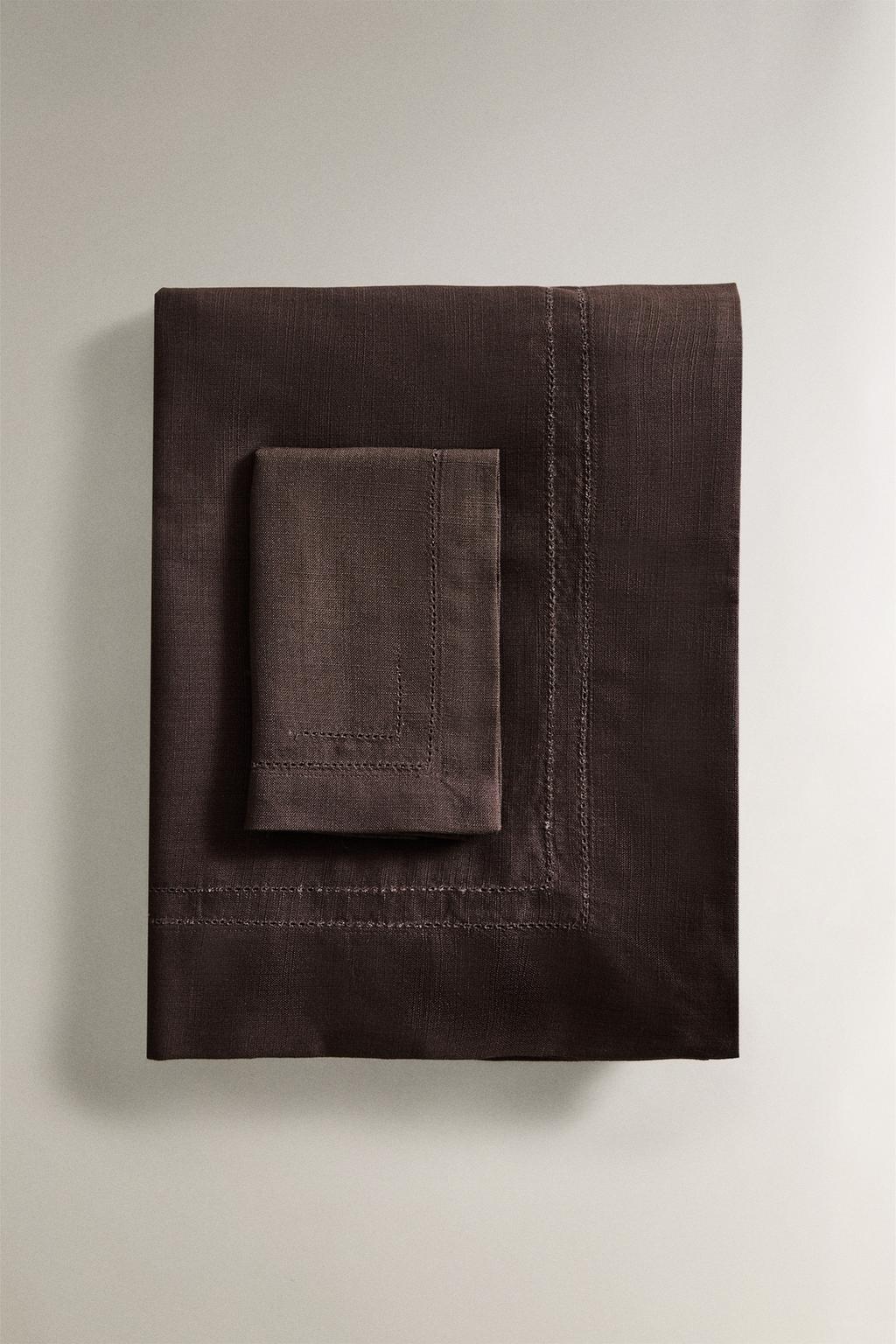 Хлопковый скатерть с гемстичем