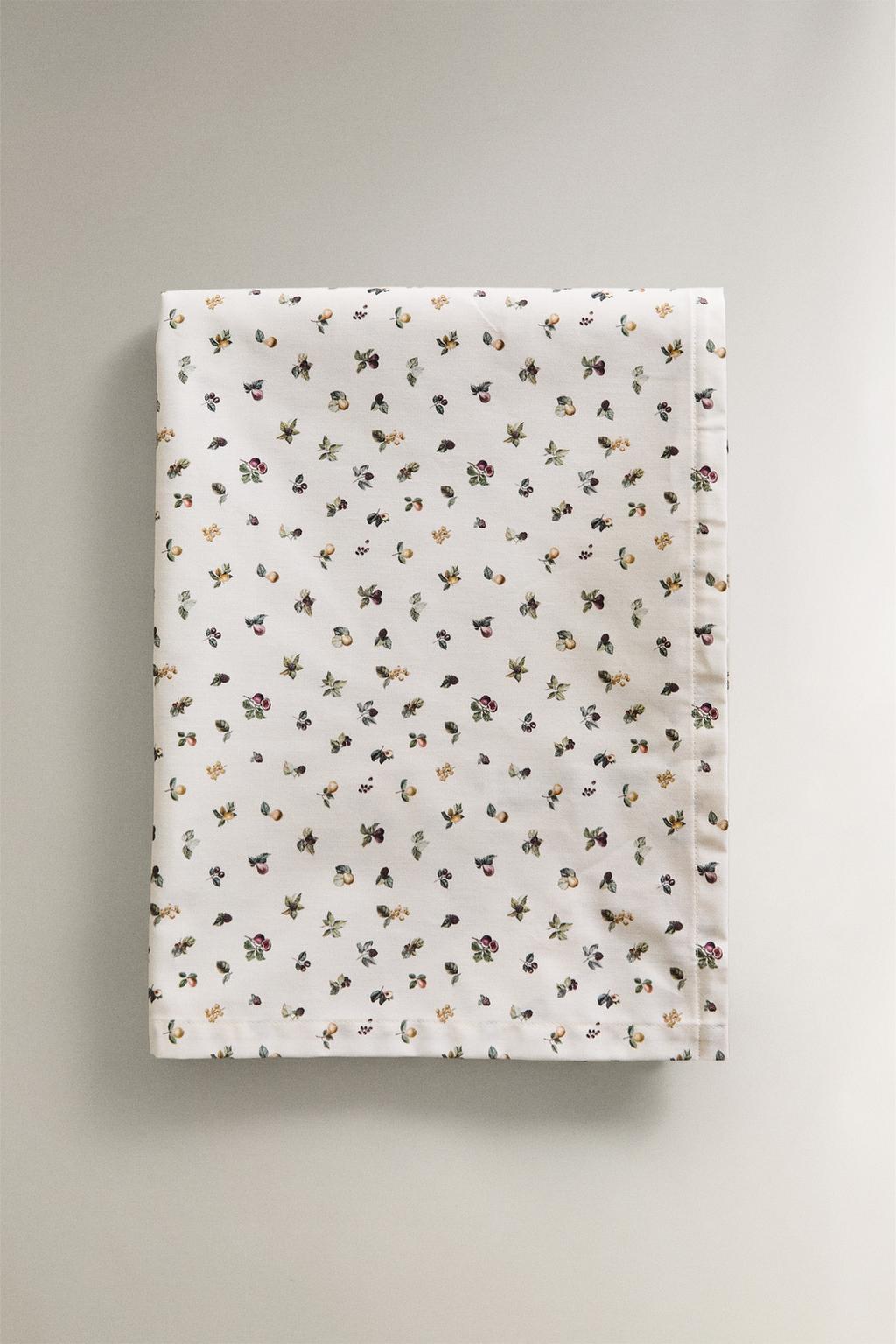 Столовое полотенце из хлопка с фруктовым принтом и смолистым покрытием