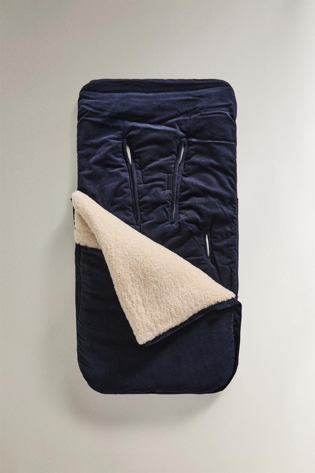 Спальный мешок для детской коляски из вельвета