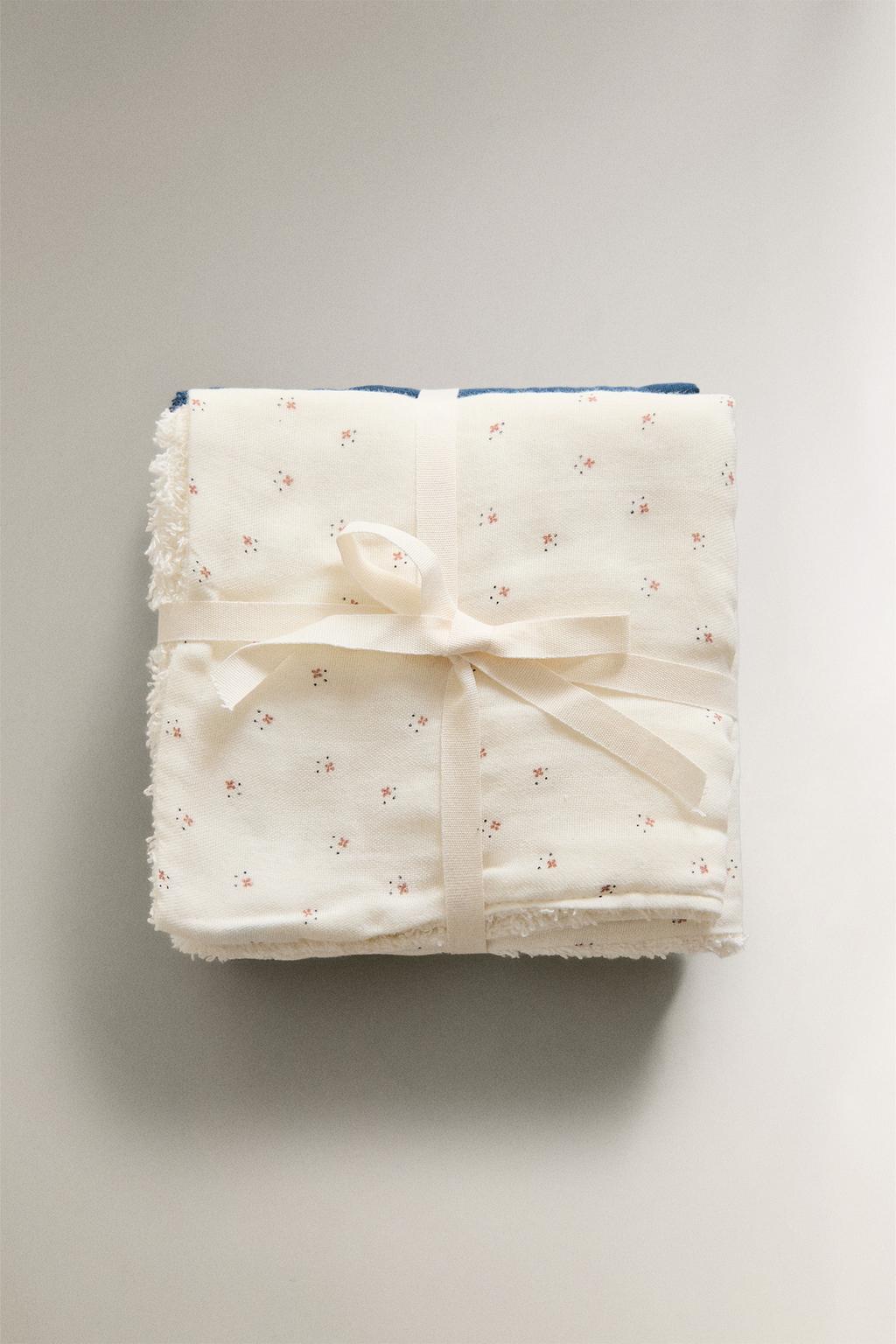 Набор мини-полотенец для младенцев с цветочным узором (набор из 3 шт.)