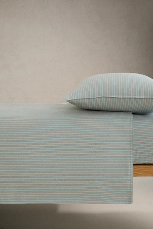 Детский приталенный плотный простынь в полоску- Заказать в России