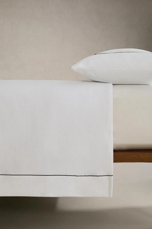 Покрывало из хлопка с контрастной бейкой- Заказать в России