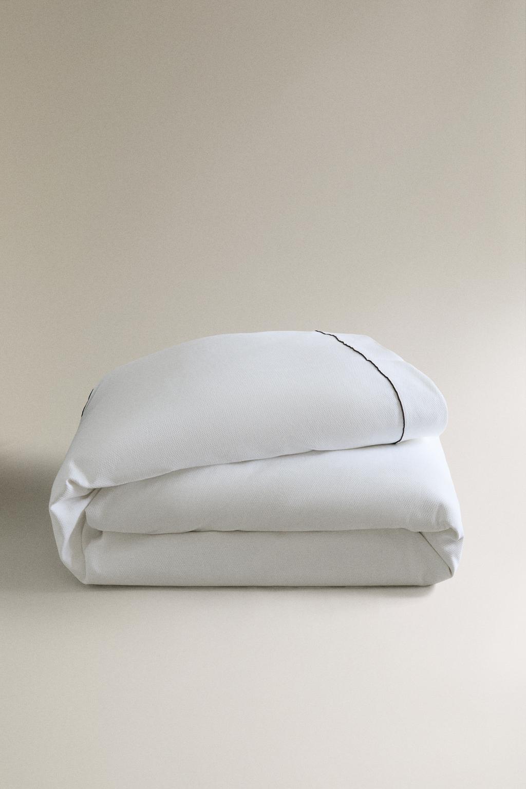 Покрывало из хлопка с контрастной бейкой