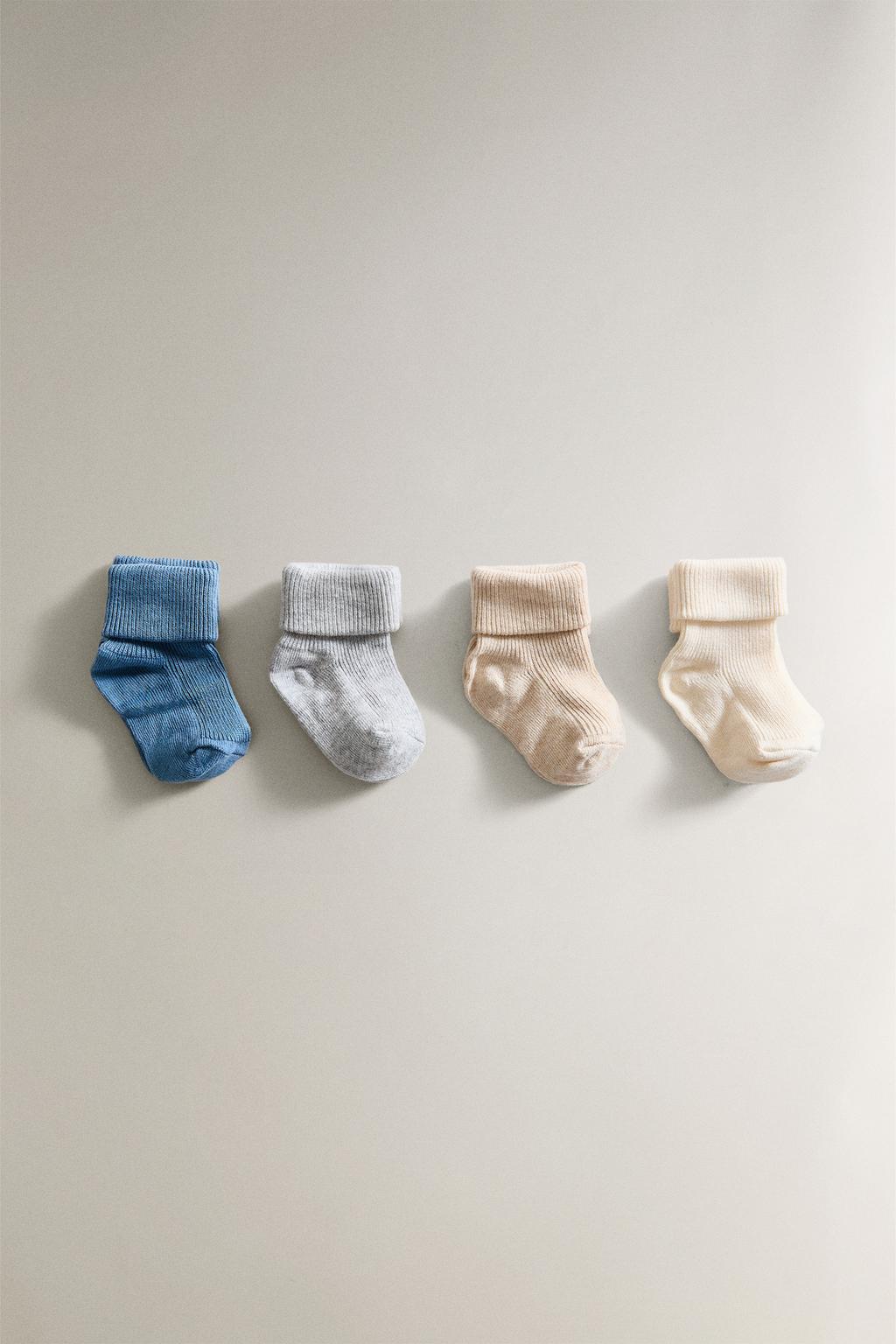 Набор из 4 пар цветных носков для младенцев