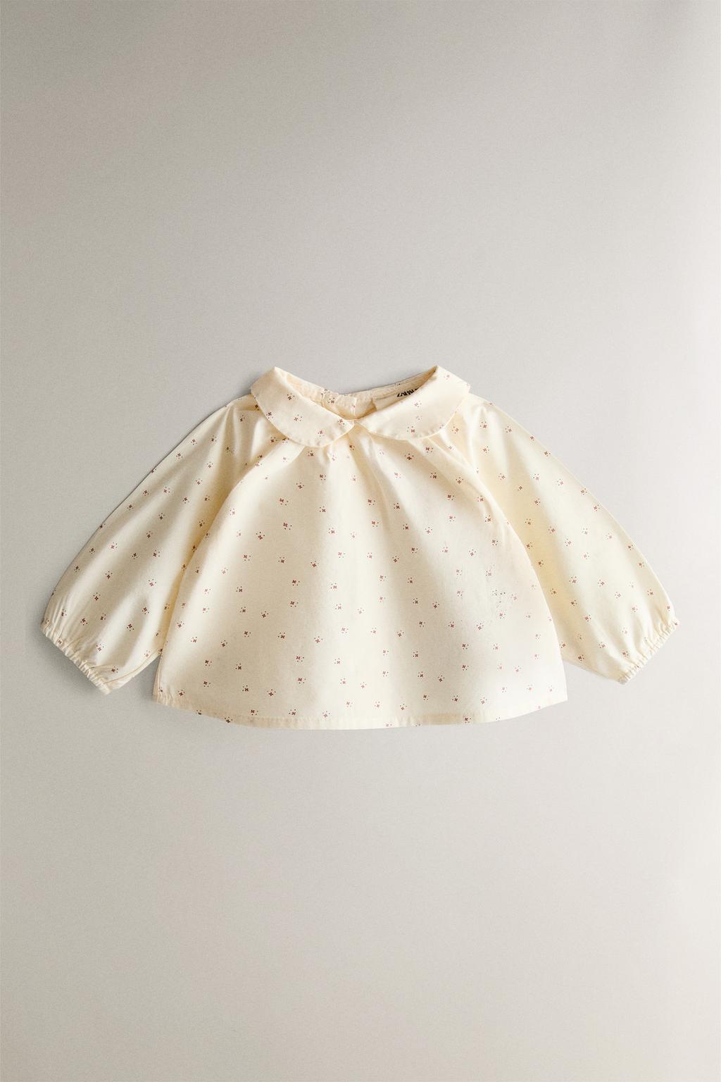 Рубашка для малышей с миниатюрным цветочным узором