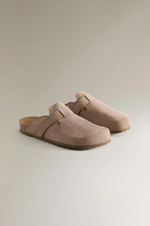 Кожаные сабо с ремешком- Заказать в России