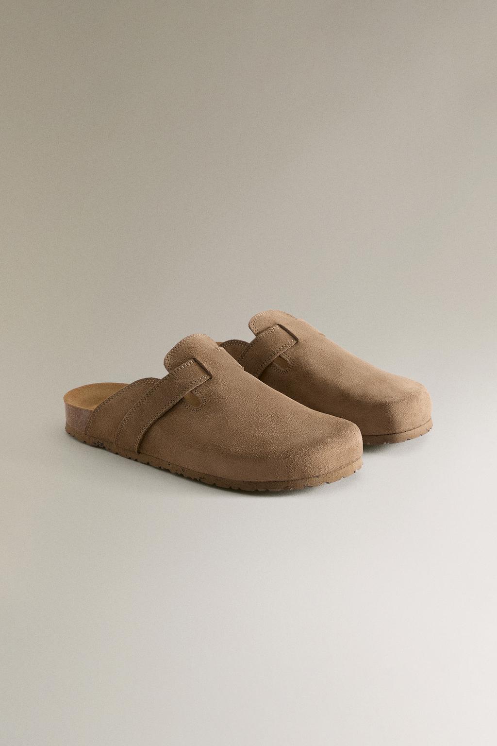 Клоги из кожи с ремешком