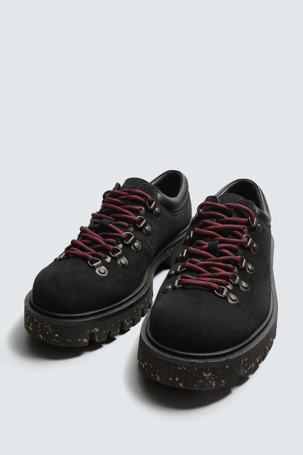 КОЖАНЫЕ ТУФЛИ С КРЕПЛЕНИЯМИ