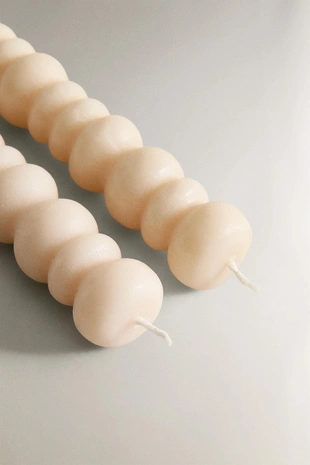 Набор декоративных волнообразных свечей (набор из 2)- Заказать в России