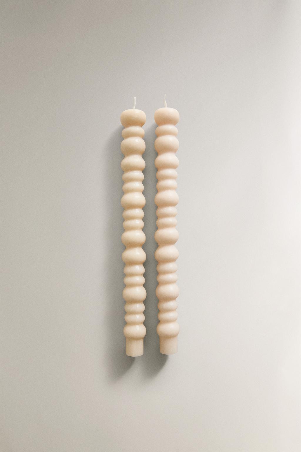 Набор декоративных волнообразных свечей (набор из 2)