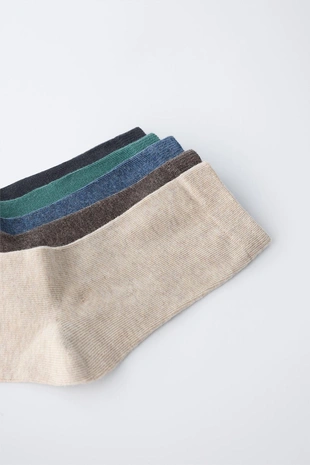 Набор из 5 пар однотонных высоких носков- Заказать в России