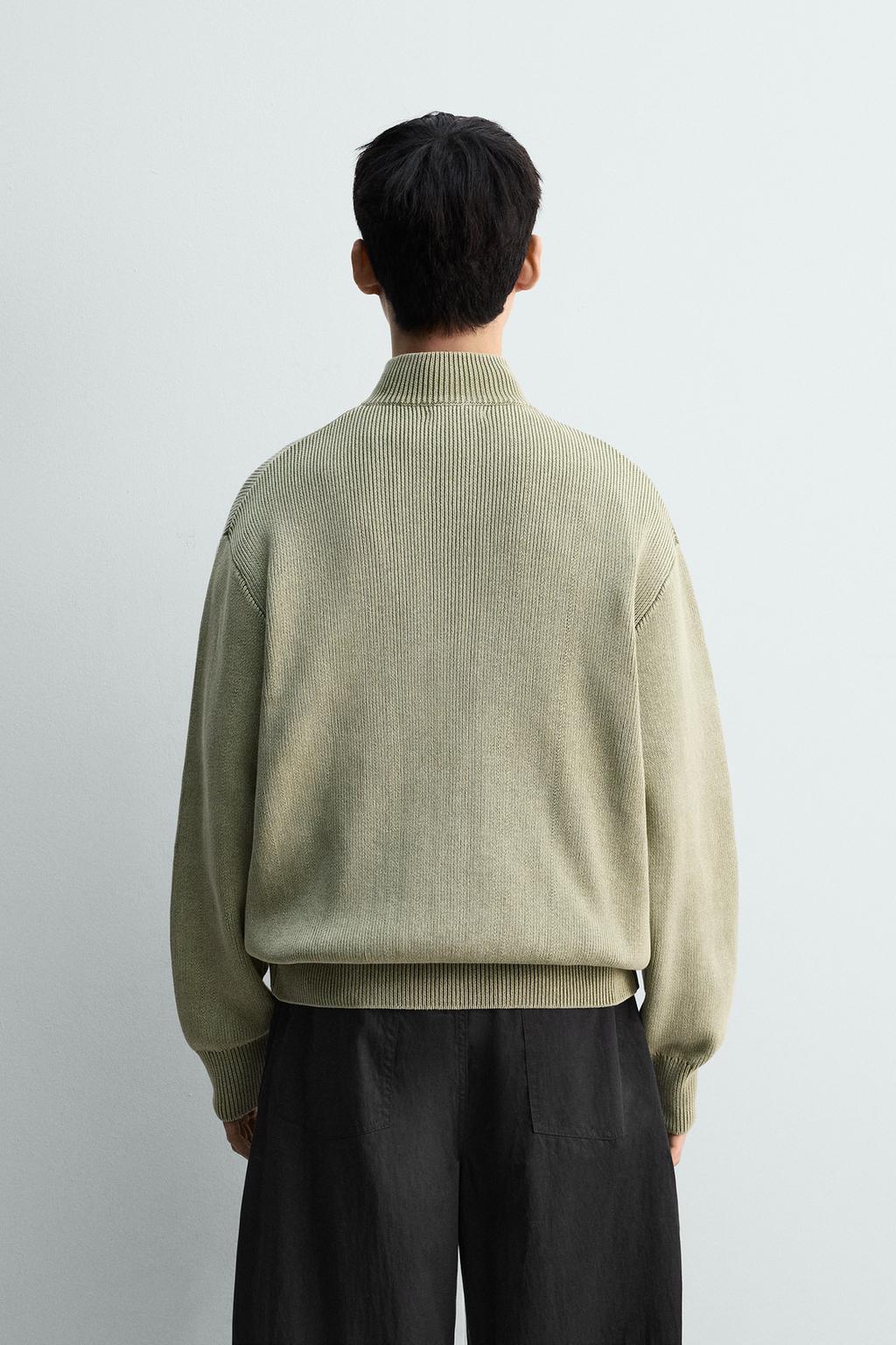 КУРТКА ТРИКОТАЖНАЯ С ЭФФЕКТОМ ПОТЕРТОСТИ