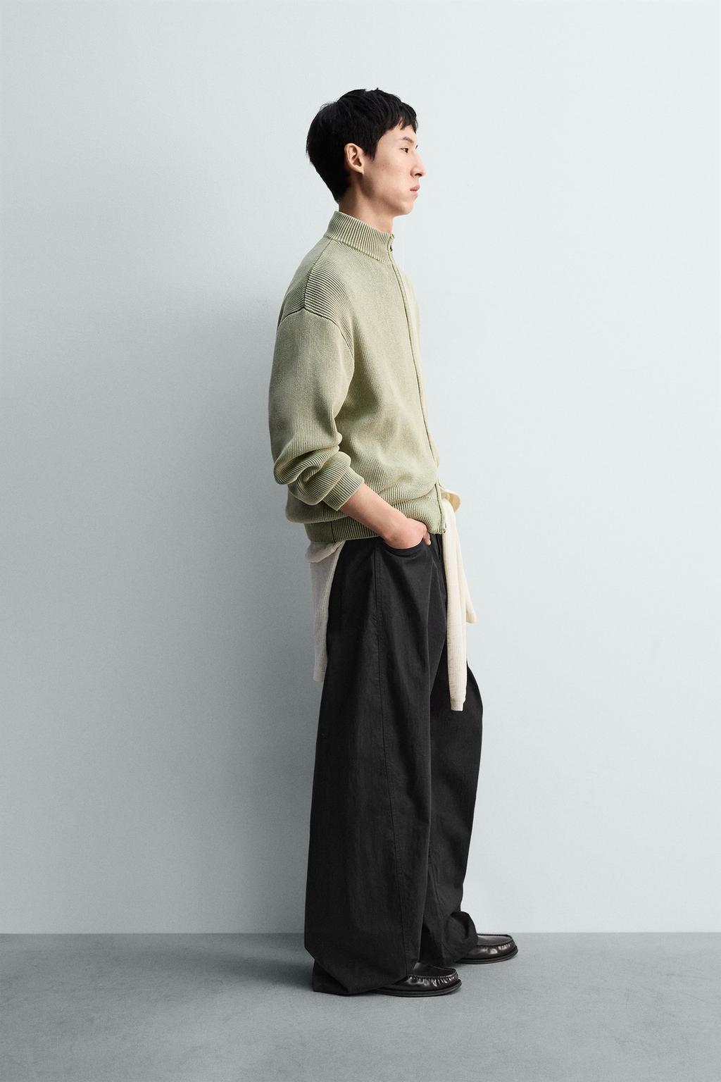 КУРТКА ТРИКОТАЖНАЯ С ЭФФЕКТОМ ПОТЕРТОСТИ