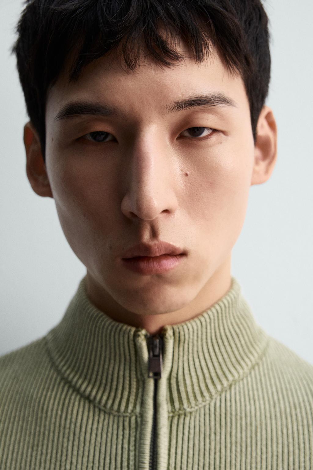 КУРТКА ТРИКОТАЖНАЯ С ЭФФЕКТОМ ПОТЕРТОСТИ