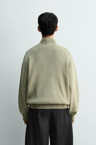 Куртка трикотажная с эффектом потертости- Заказать в России