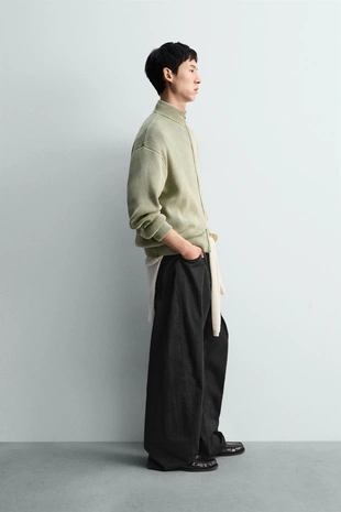 Куртка трикотажная с эффектом потертости- Заказать в России