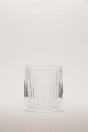 Стакан из боросиликатного стекла с выпуклыми линиями- Заказать в России