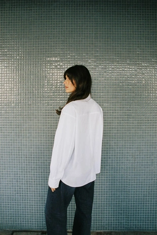 Рубашка из поплина с карманом- Заказать в России