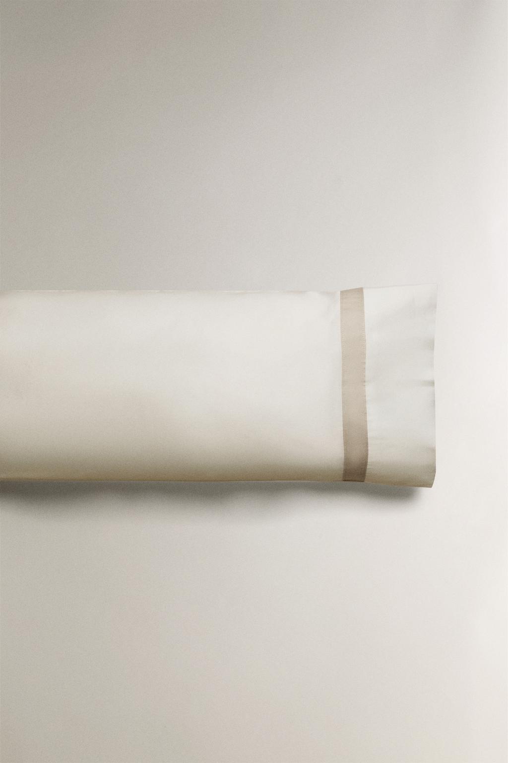 Наволочка из сатина с контрастным бордюром (300 нитей)